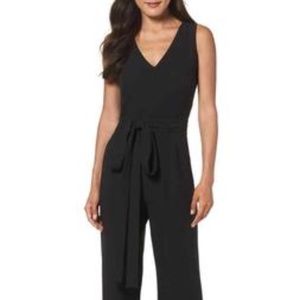 NWT Size 8P Vince Camuto Tie Front Wide Leg Jumpsuit Black